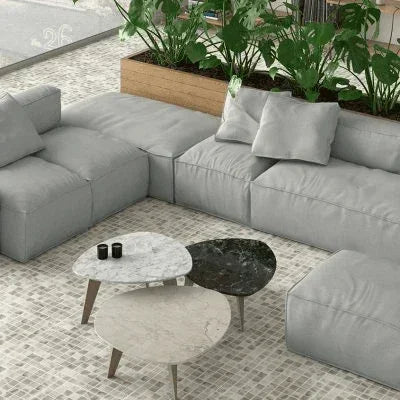 nature matte squares glass mosaic tile
