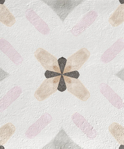 Decorative tile with geometric pattern on a light background