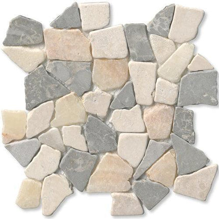 large random tumbled marble tile mosaic Large Random Kalahari