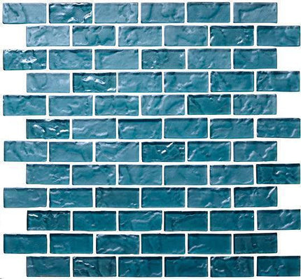 offset lava glass mosaic tile 1x2 Offset Liquid Rock