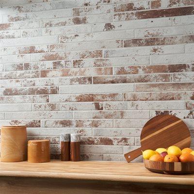 white 2x18 wall tiles flat panel