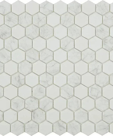 glass hexagon tile 1 4x1 4 antarctica flake hexagon