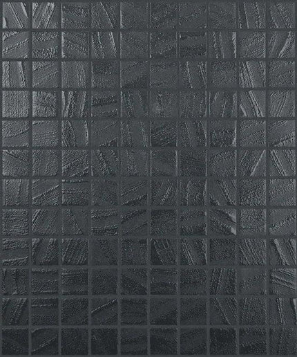 arts squares glass mosaic tile 1x1 black anthracite