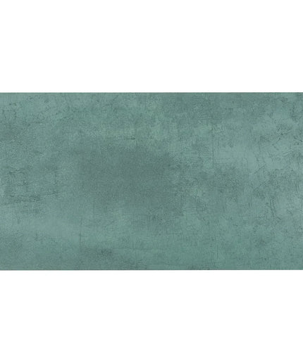 Teal rectangular tile with a textured surface on a white background