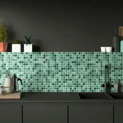 nature bright squares glass mosaic tile