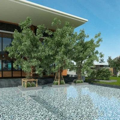 nature bright squares glass mosaic tile