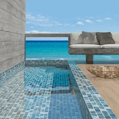 nature bright squares glass mosaic tile