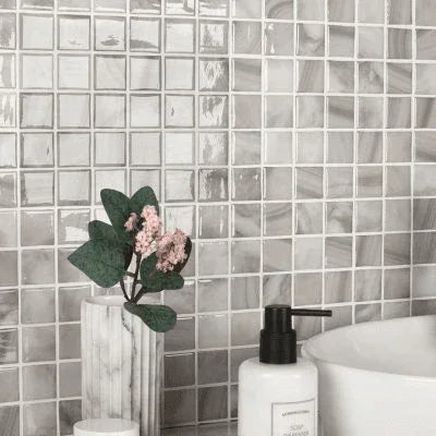 nature bright squares glass mosaic tile
