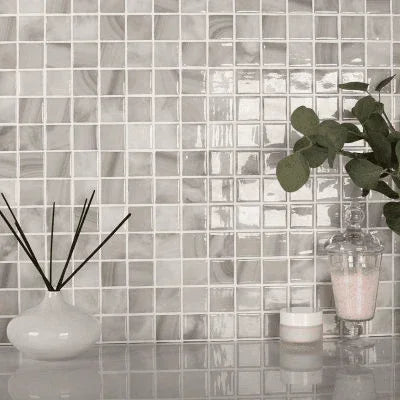 nature bright squares glass mosaic tile