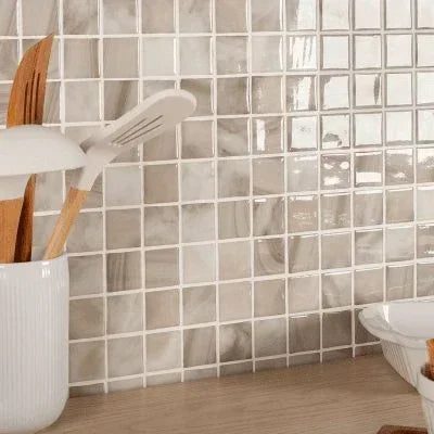 nature bright squares glass mosaic tile