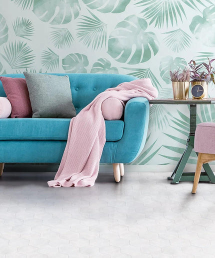 cloud hex porcelain tile 5x6 floor