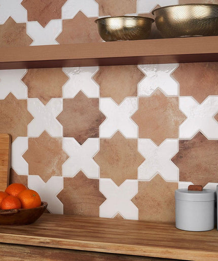 star cross white 6x6 tile