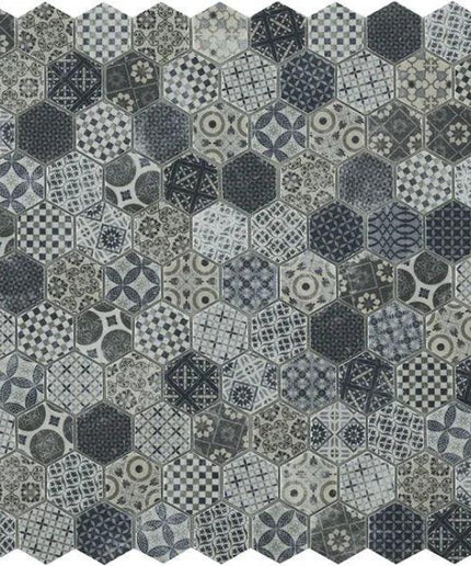 terre hexagon glass mosaic 1 4x1 4 Terre decor beige hexagon