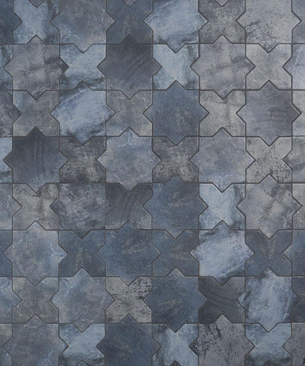 denim blue matte 6x6 star cross tiles