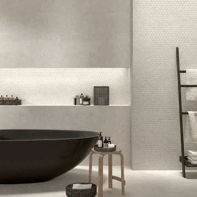 desert hexagon glass mosaic 1 4x1 4
