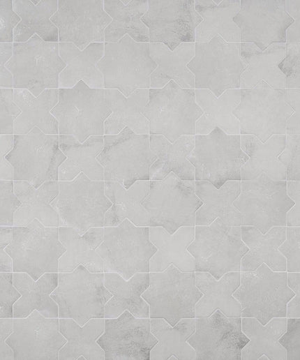 dove grey matte 6x6 star cross tiles