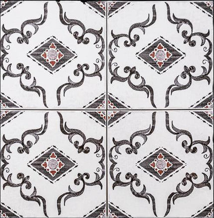 Decorative tiles with intricate patterns on a white background