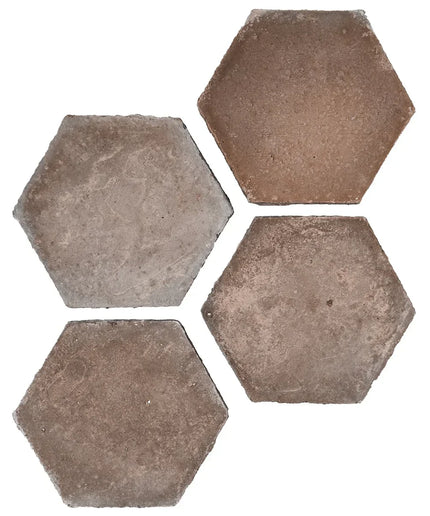 Terracotta Clay Presealed Hexagon Tile Matte 4"