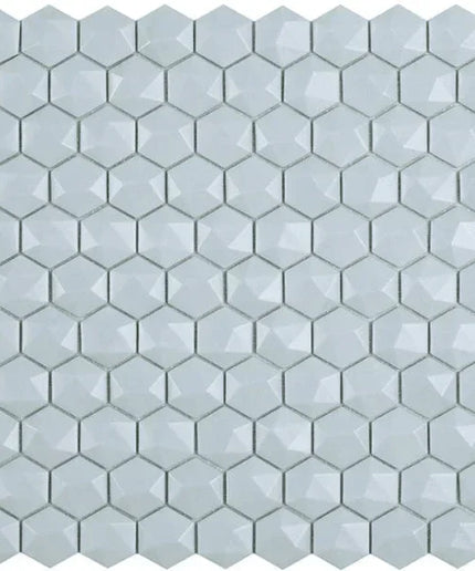 nordic 3d hexagon glass mosaic 1 4x1 4 white nordic 3d hexagon glass mosaic