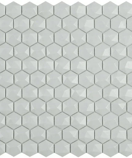 nordic 3d hexagon glass mosaic 1 4x1 4 light blue nordic 3d hexagon glass mosaic