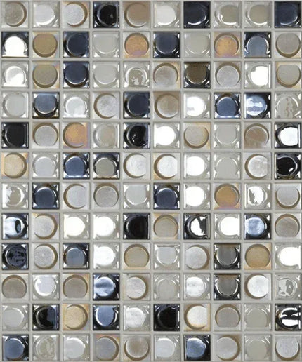 aura squares glass mosaic 1x1