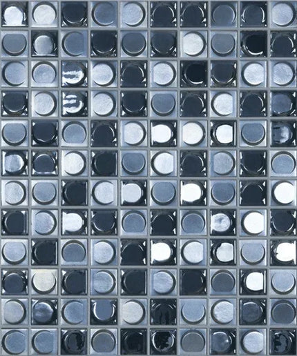 aura squares glass mosaic 1x1