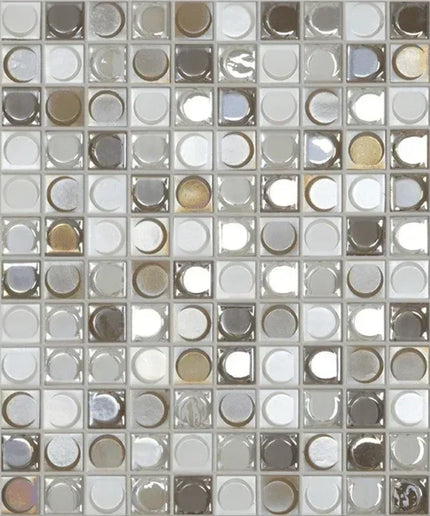 aura squares glass mosaic 1x1