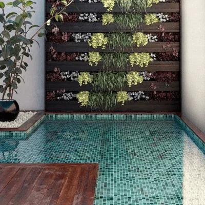 nature matte squares glass mosaic tile