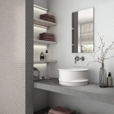 nordic hexagon glass mosaic 1 4x1 4