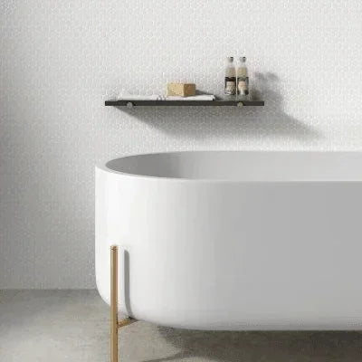 bright penny round glass mosaic 1x1