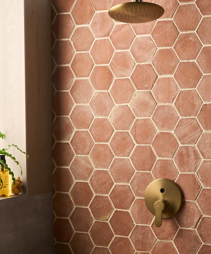 Terracotta Clay Presealed Hexagon Tile Matte 4"