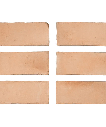 Six rectangular beige tiles arranged in two rows on a white background