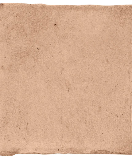 Square tile with a textured beige surface on a white background