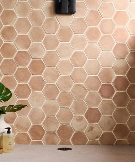 Terracotta Clay Presealed Hexagon Tile Matte 4"