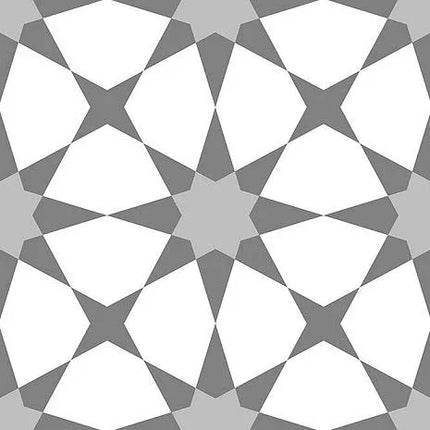 Geometric pattern with alternating white and gray hexagonal tiles