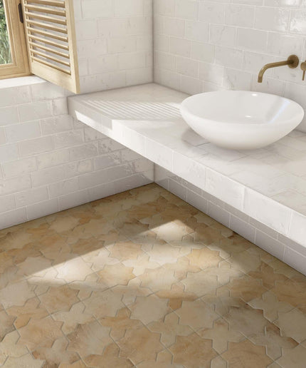 star cross dimensional tile terracotta floors