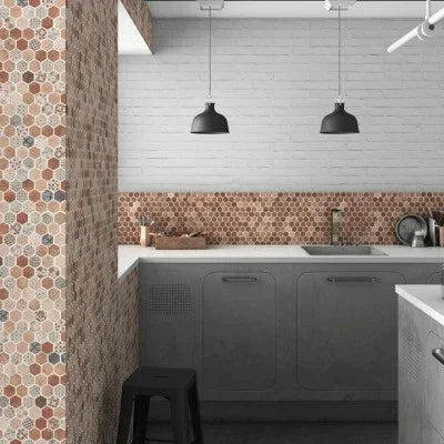 terre hexagon glass mosaic 1 4x1 4