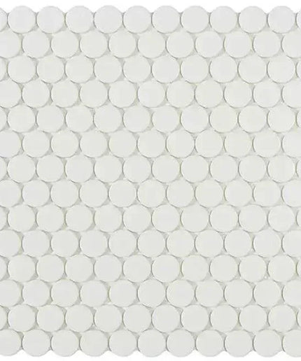 bright penny round glass mosaic 1x1 Penny Rounds circle black bright