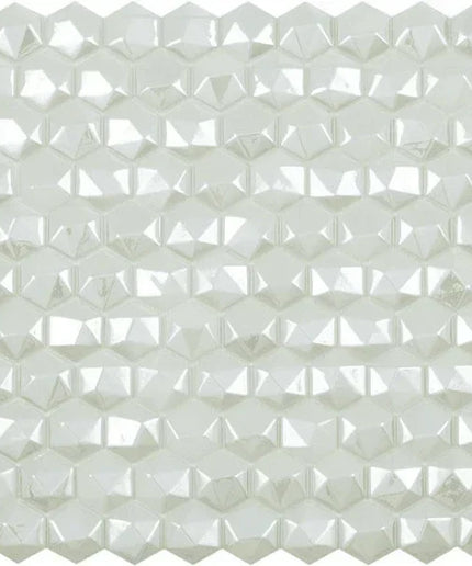 diamond hexagon glass mosaic 1 4x1 4 white diamond hexagon