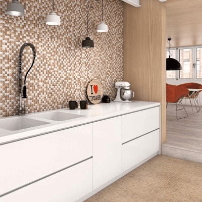 wood tile looks wall and floor