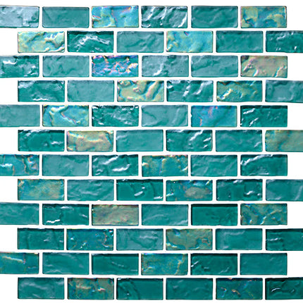 island stone brickset lava mosaic pool tile