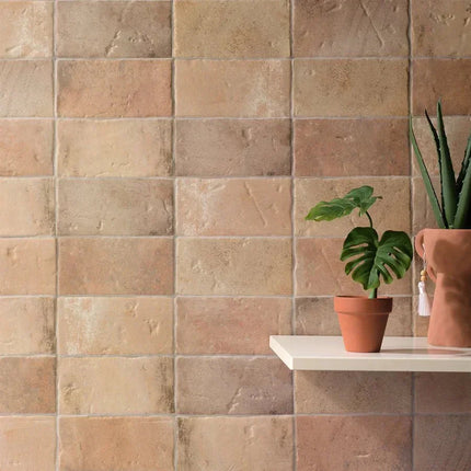 4x8 wall tiles terracotta rectangle shaped.