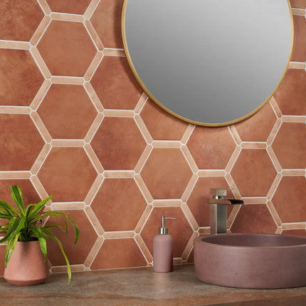 terracotta tile for walls and floors