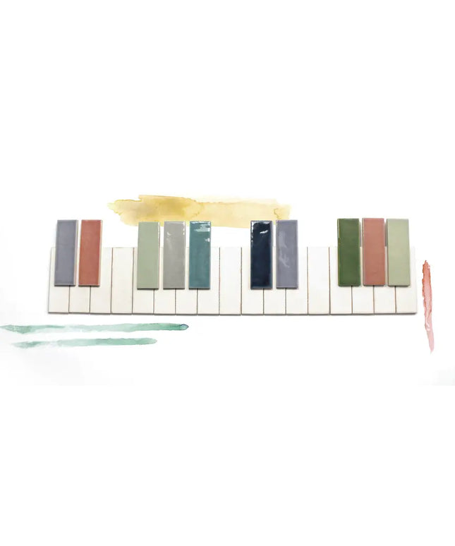 colour notes wall tile bars piano