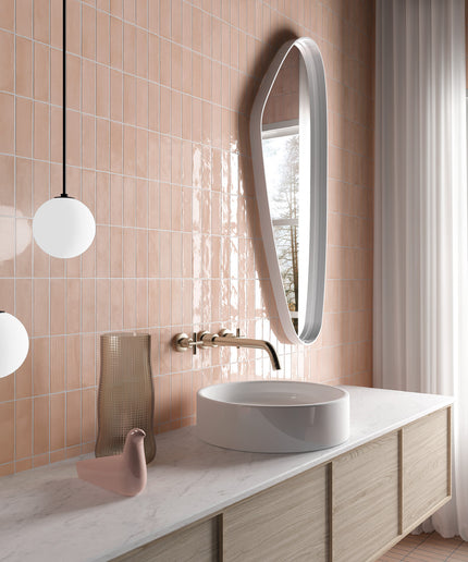 orchard pink bathroom walls matte and glossy