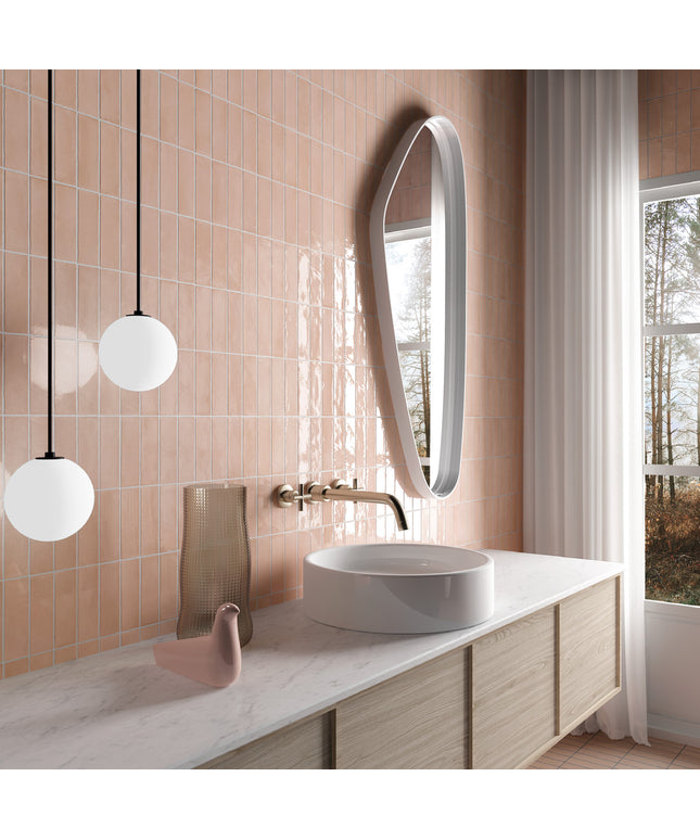 orchard pink bathroom walls matte and glossy