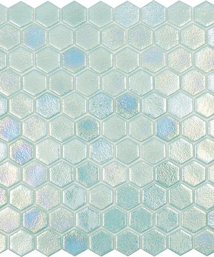 shell hexagon glass mosaic 1x1 Shell 554 Mystic