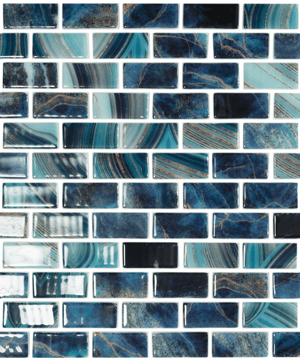 Nature Brick Glass Mosaic Tile 1X2