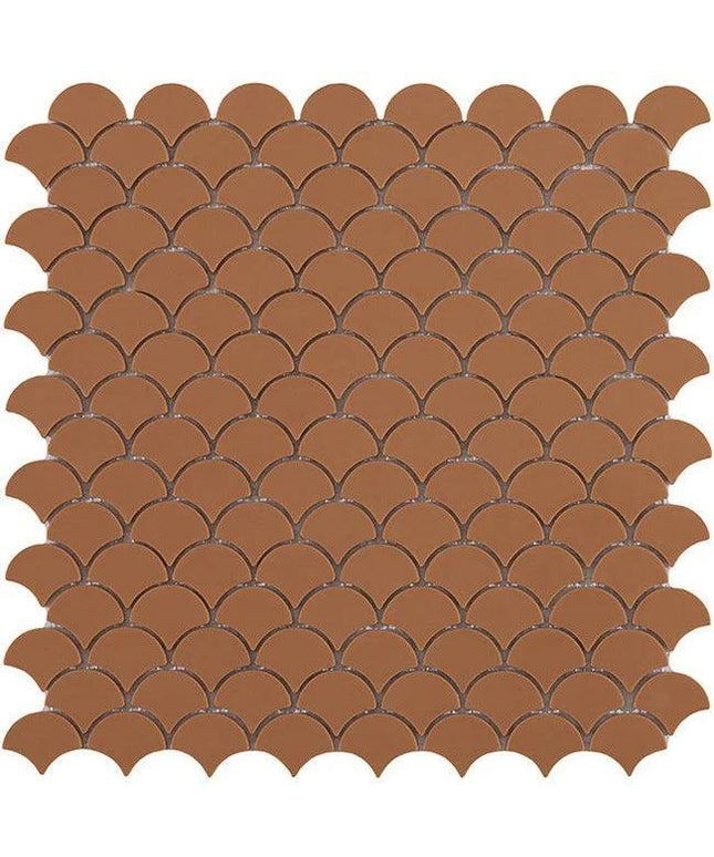fish scales glass mosaic tile 1 1x1 4 Fish Scales 6000 BR WHITE