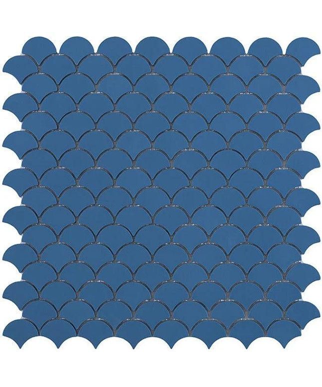 fish scales glass mosaic tile 1 1x1 4 Fish Scales 6001  TURQUOISE BR